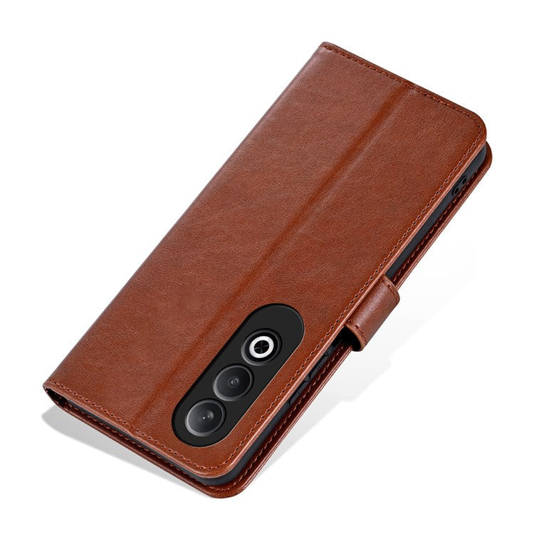 AZNS For OnePlus Nord CE4 5G / Oppo K12 Case PU Leather Magnetic Buckle Wallet Phone Cover - Brown
