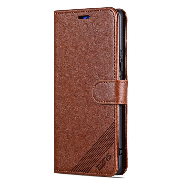 AZNS For OnePlus Nord CE4 5G / Oppo K12 Case PU Leather Magnetic Buckle Wallet Phone Cover - Brown