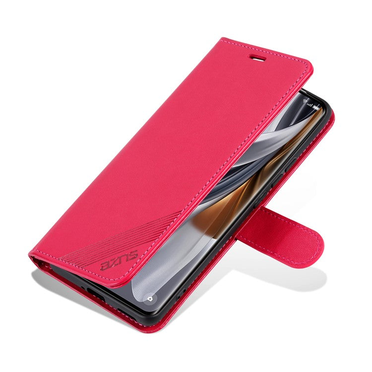 AZNS For OnePlus Nord CE4 5G / Oppo K12 Case PU Leather Magnetic Buckle Wallet Phone Cover - Red