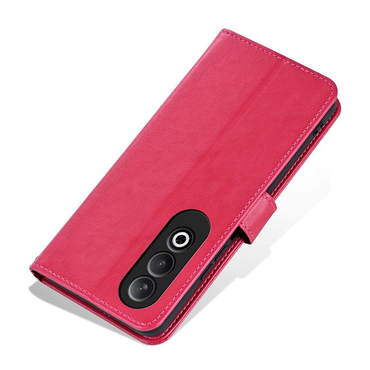 AZNS For OnePlus Nord CE4 5G / Oppo K12 Case PU Leather Magnetic Buckle Wallet Phone Cover - Red