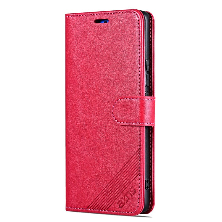 AZNS For OnePlus Nord CE4 5G / Oppo K12 Case PU Leather Magnetic Buckle Wallet Phone Cover - Red