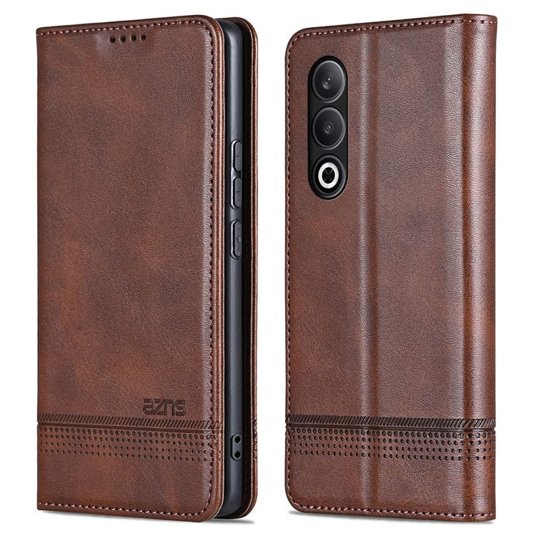 AZNS For OnePlus Nord CE4 5G / Oppo K12 Case Wallet Leather Phone Cover Mobile Accessories Wholesale - Coffee