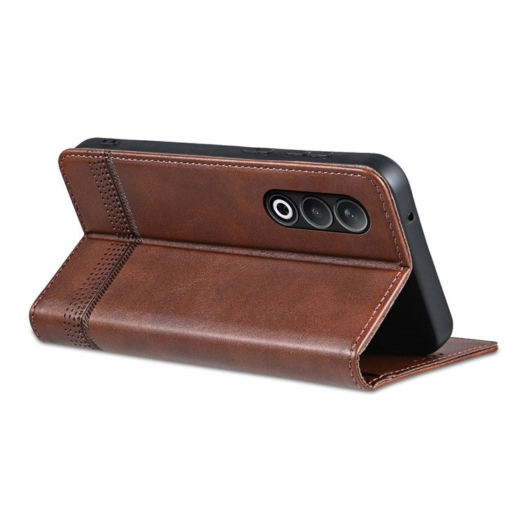 AZNS For OnePlus Nord CE4 5G / Oppo K12 Case Wallet Leather Phone Cover Mobile Accessories Wholesale - Coffee