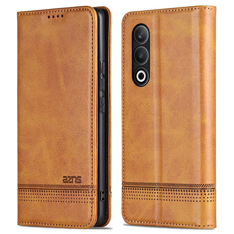 AZNS For OnePlus Nord CE4 5G / Oppo K12 Case Wallet Leather Phone Cover Mobile Accessories Wholesale - Brown