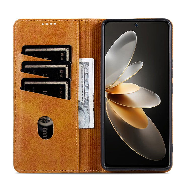 AZNS For OnePlus Nord CE4 5G / Oppo K12 Case Wallet Leather Phone Cover Mobile Accessories Wholesale - Brown