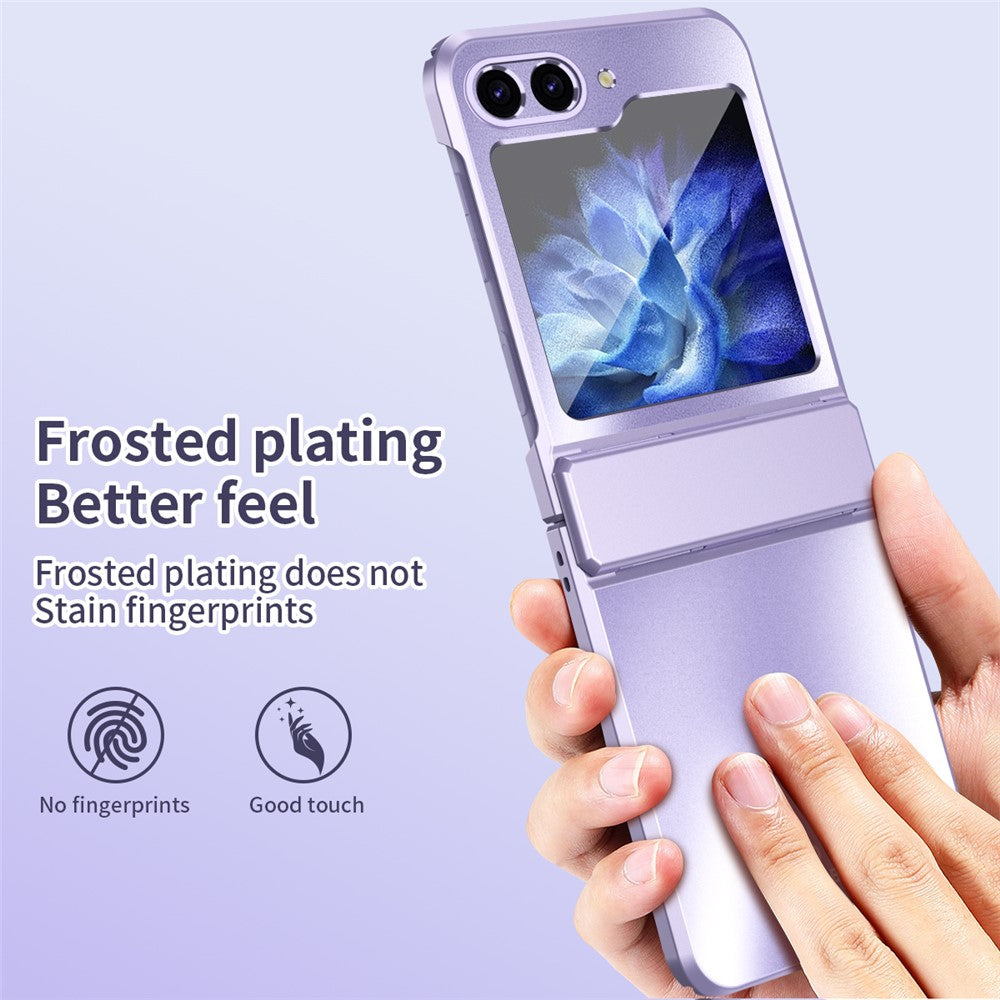 For Samsung Galaxy Z Flip7 FE 5G / Z Flip6 5G / Z Flip5 5G Case Electroplating PC Hard Phone Cover - Purple