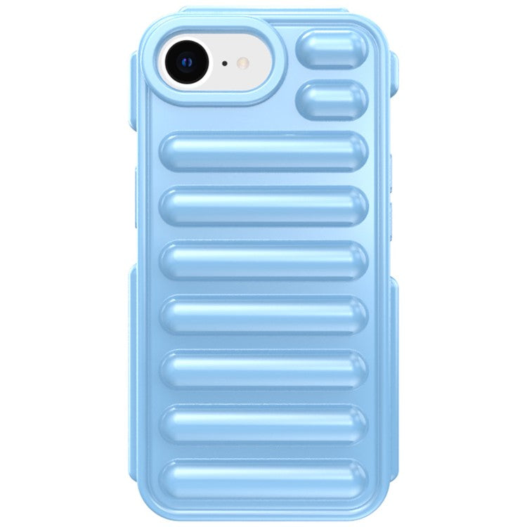 Capsule Series for iPhone SE (2024) Case Soft TPU Ribbed Anti-Drop Phone Cover - Blue