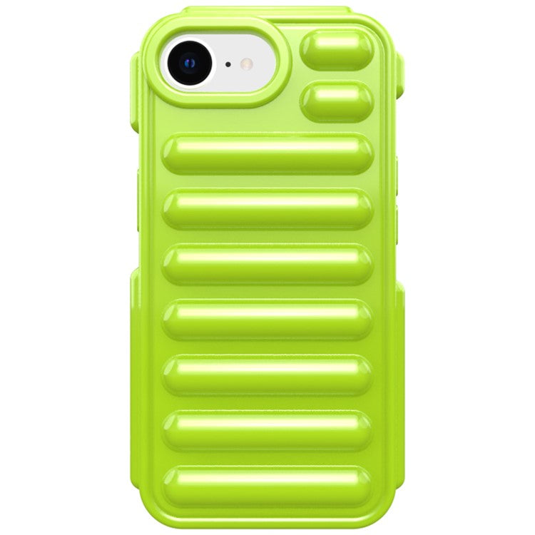 Capsule Series for iPhone SE (2024) Case Soft TPU Ribbed Anti-Drop Phone Cover - Green