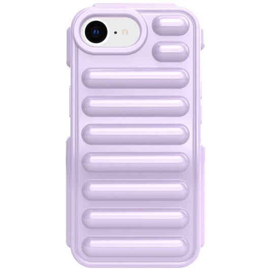 Capsule Series for iPhone SE (2024) Case Soft TPU Ribbed Anti-Drop Phone Cover - Purple