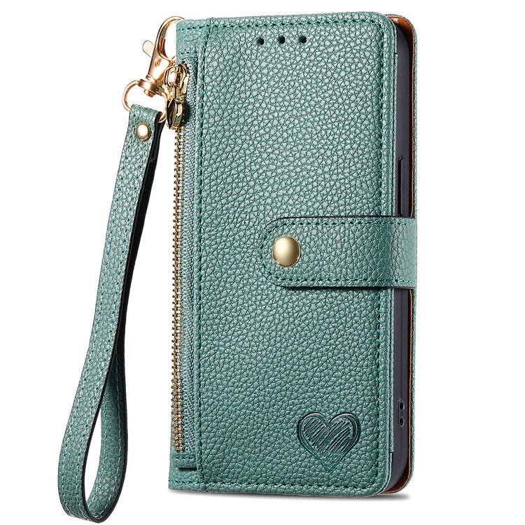 For Huawei Pura 70 Ultra Case RFID Blocking Card Slots PU Leather Zipper Phone Cover - Green