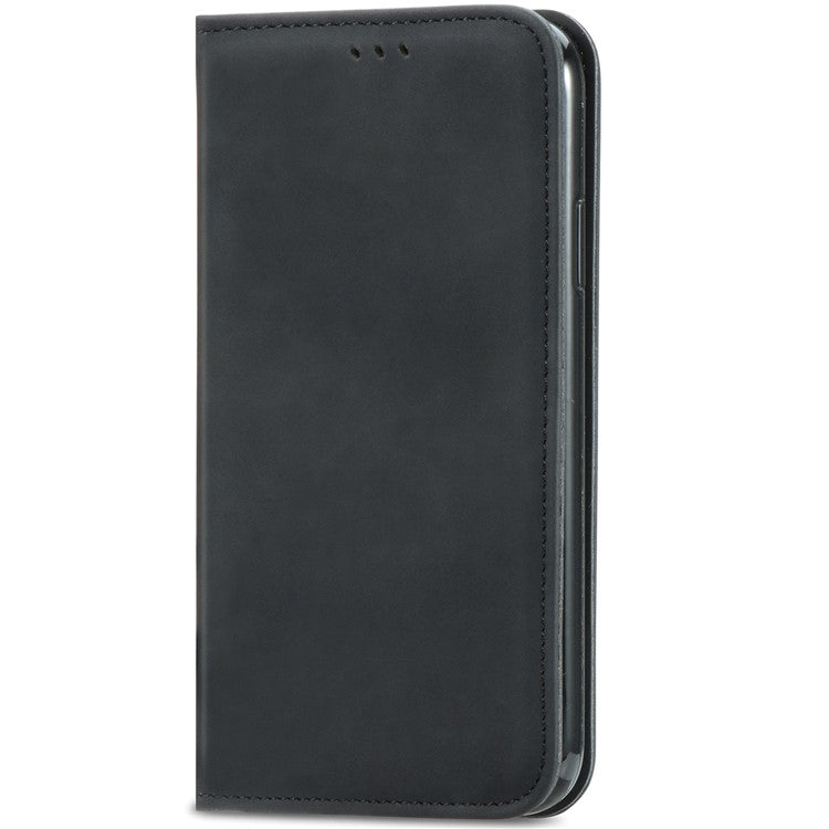 For Huawei Pura 70 Ultra Case Retro Leather Magnetic Closure Shockproof Phone Cover - Black