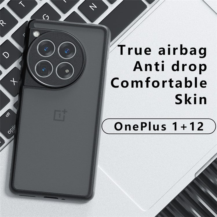 For OnePlus 12 5G Case Lens Protection Matte Finish PC+TPU Phone Cover