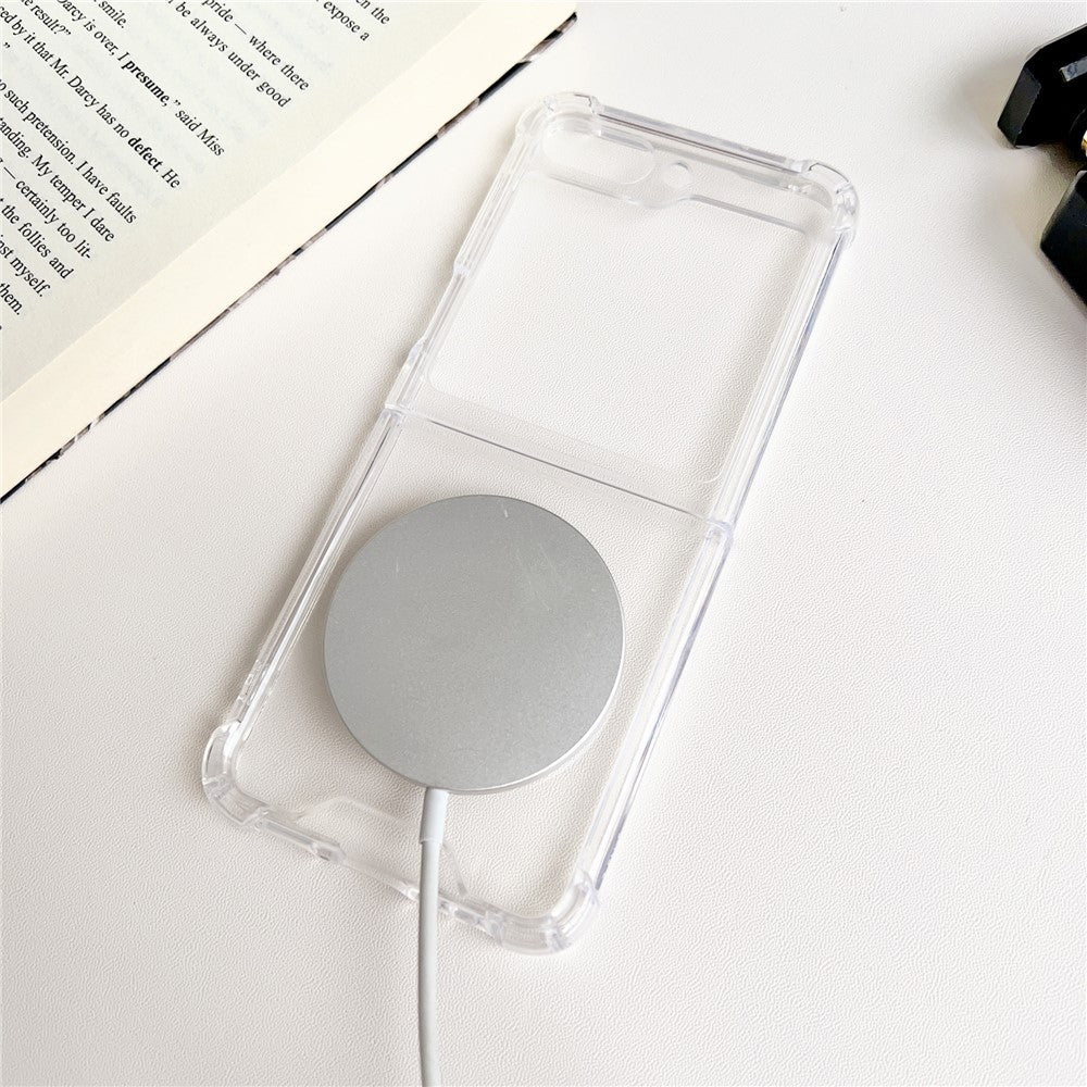 For Samsung Galaxy Z Flip7 FE 5G / Z Flip6 5G / Z Flip5 5G Case Compatible with MagSafe TPU+PC Phone Cover