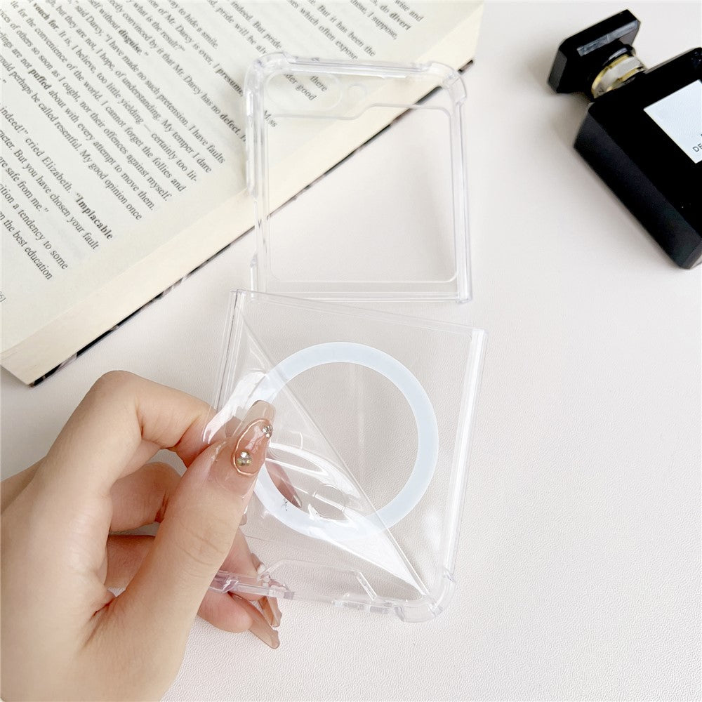 For Samsung Galaxy Z Flip7 FE 5G / Z Flip6 5G / Z Flip5 5G Case Compatible with MagSafe TPU+PC Phone Cover