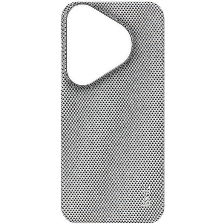 IMAK Ruiyi Series for Huawei Pura 70 Case Fabric Surface Leather Coated Hard PC Back Cover - Light Grey