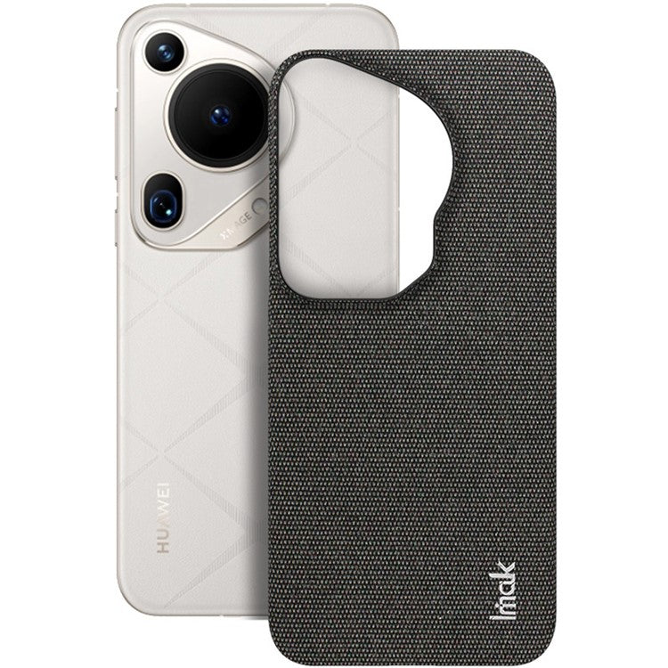 IMAK Ruiyi Series for Huawei Pura 70 Ultra Case Cloth Texture Leather+PC Hard Phone Cover - Black