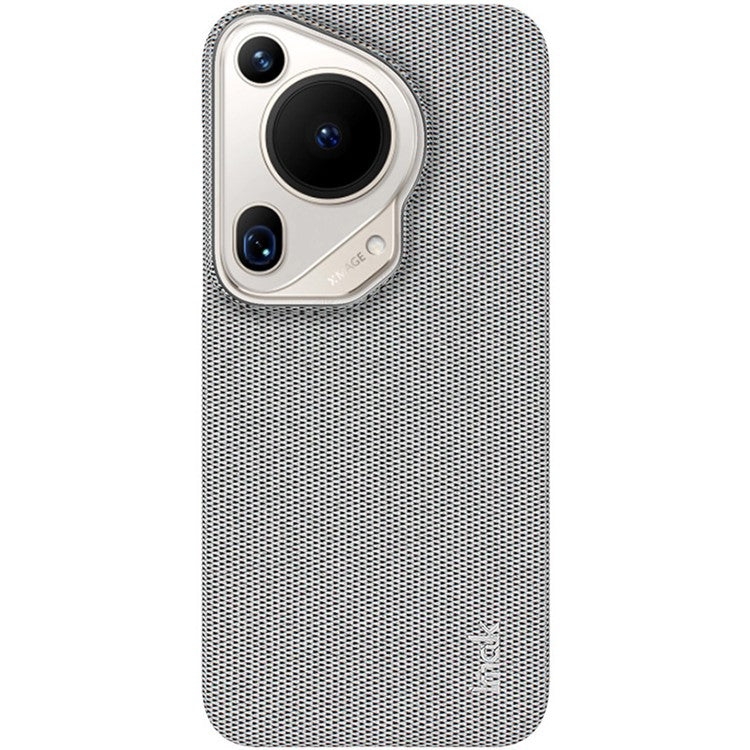 IMAK Ruiyi Series for Huawei Pura 70 Ultra Case Cloth Texture Leather+PC Hard Phone Cover - Light Grey