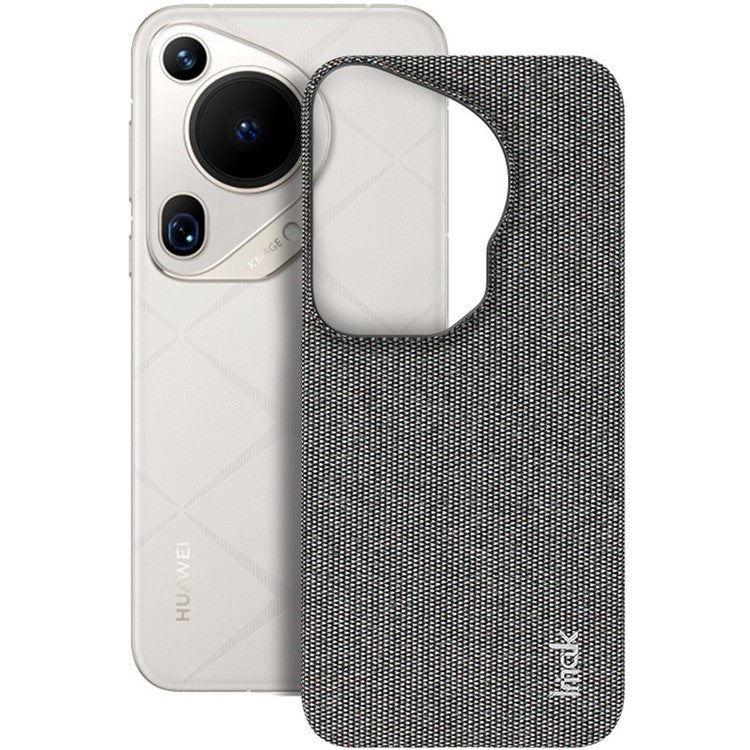 IMAK Ruiyi Series for Huawei Pura 70 Ultra Case Cloth Texture Leather+PC Hard Phone Cover - Dark Grey