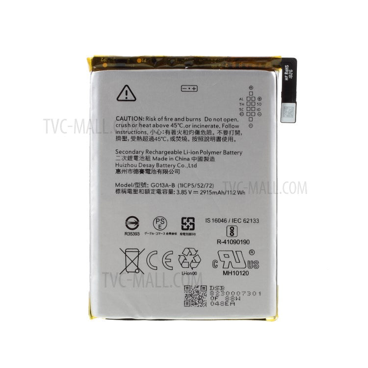 OEM G013A-B (1ICP5-52-72) 3.85V 2915mAh 11.2Wh Battery Replacement for Google Pixel 3 (without Logo)