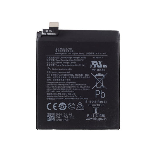 3.87V 4230mAh Battery Replacement (Encode: BLP761) for OnePlus 8