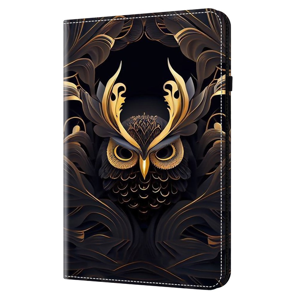 For Lenovo Tab M11 / Xiaoxin Pad 11 2024 Case Leather Tablet Cover with Card Holder - Owl