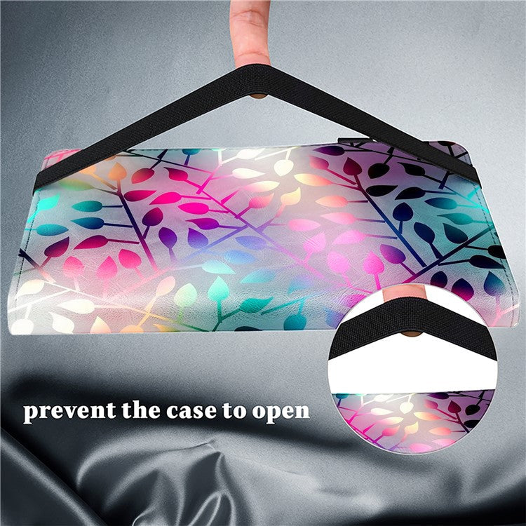 For Honor Pad 8 Stand Case Pattern Print Leather Tablet Cover with Card Slots - Maple Leaf