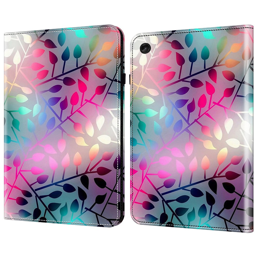 For Lenovo Tab M10 (Gen 3) Case Pattern Printing Card Slots Leather Tablet Cover - Maple Leaf