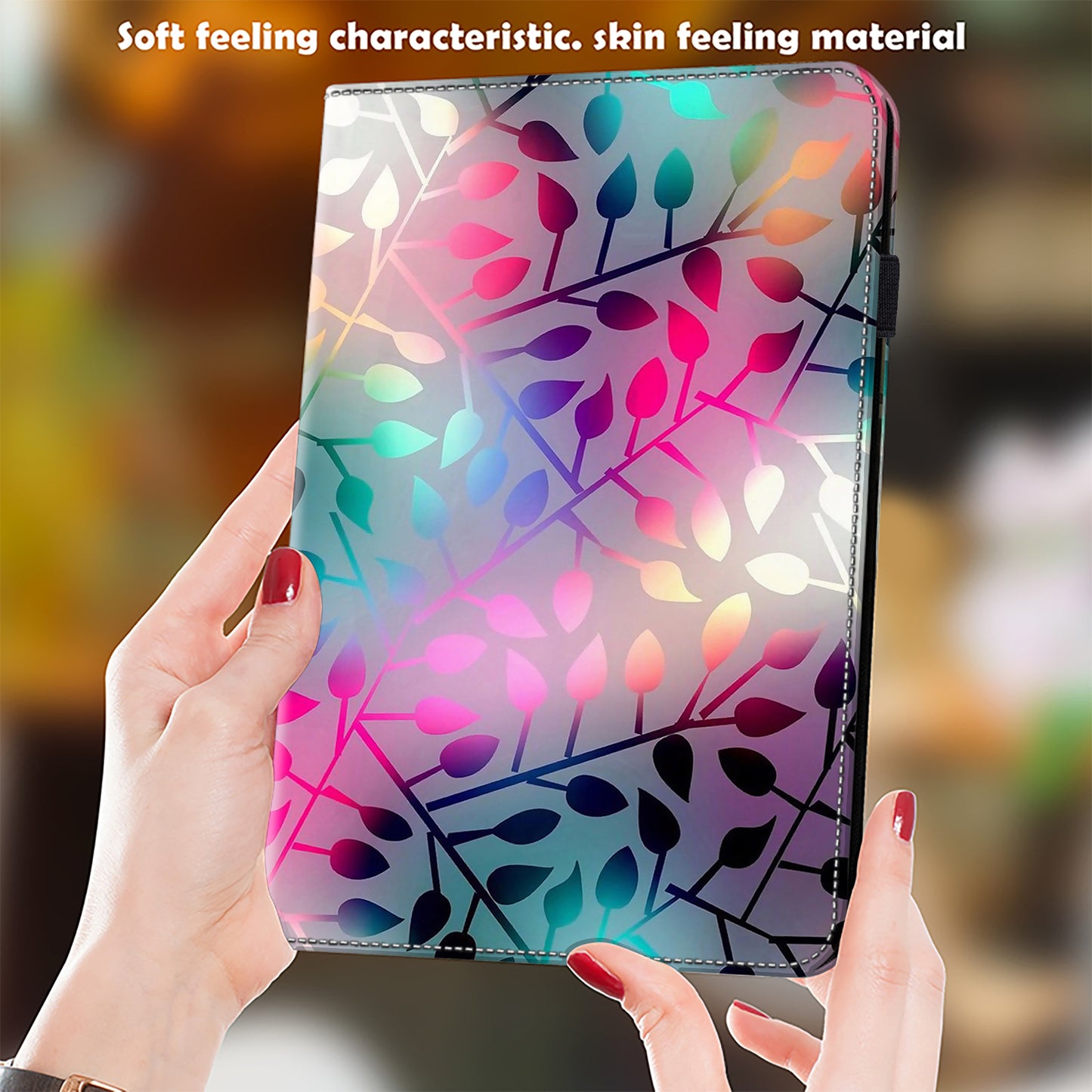 For Samsung Galaxy Tab S10+ / S9+ / S9 FE+ Case Pattern Printing PU Leather Tablet Cover with Stand Function - Maple Leaf