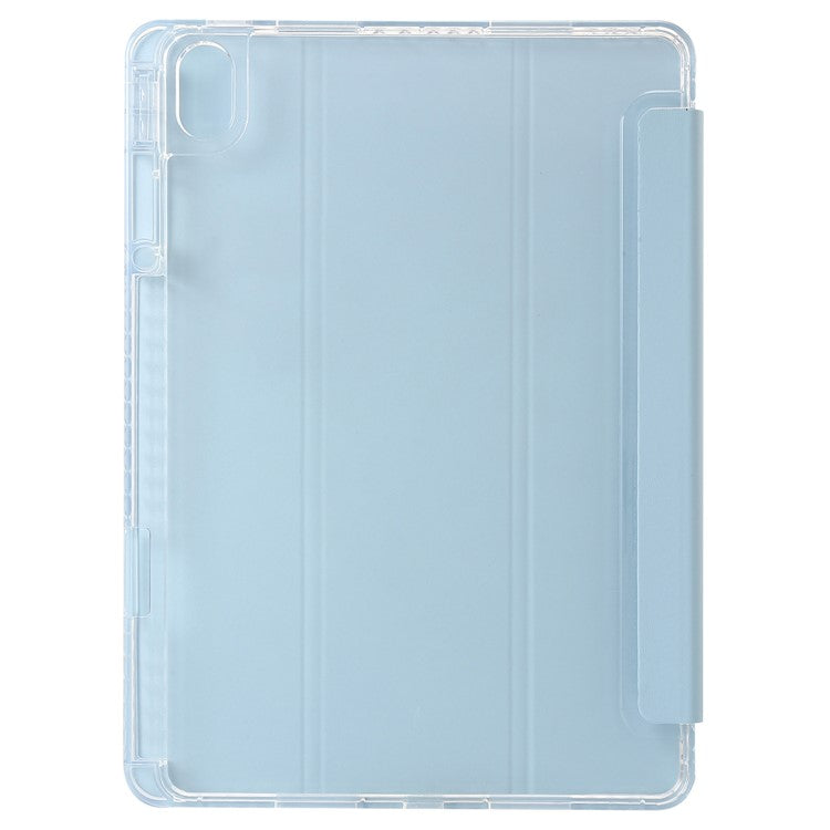For Huawei MatePad 11.5 S Case Tri-fold Stand PU Leather+TPU+Clear Acrylic Tablet Cover - Baby Blue