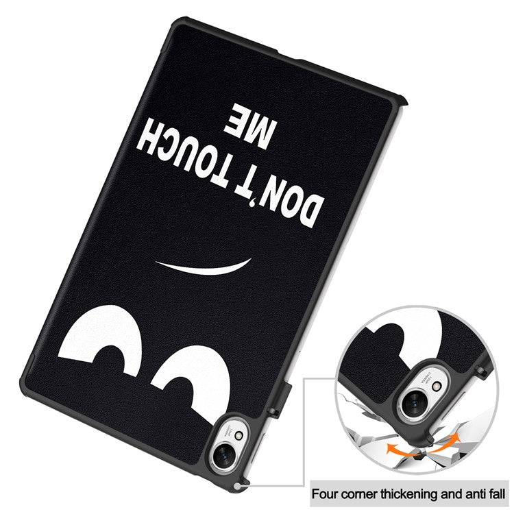 For Huawei MatePad 11.5 S Case Tri-Fold Stand Pattern Print Leather Tablet Cover with Auto Wake / Sleep - Don't Touch Me