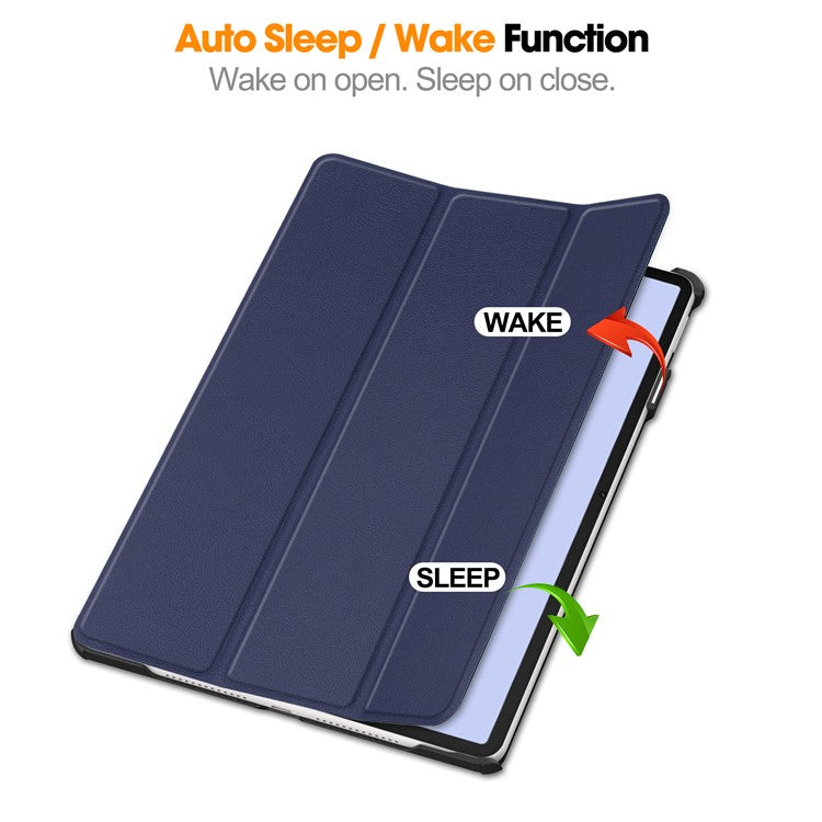 For Huawei MatePad 11.5 S Case Auto Wake / Sleep Tri-Fold Stand Leather Tablet Cover - Blue