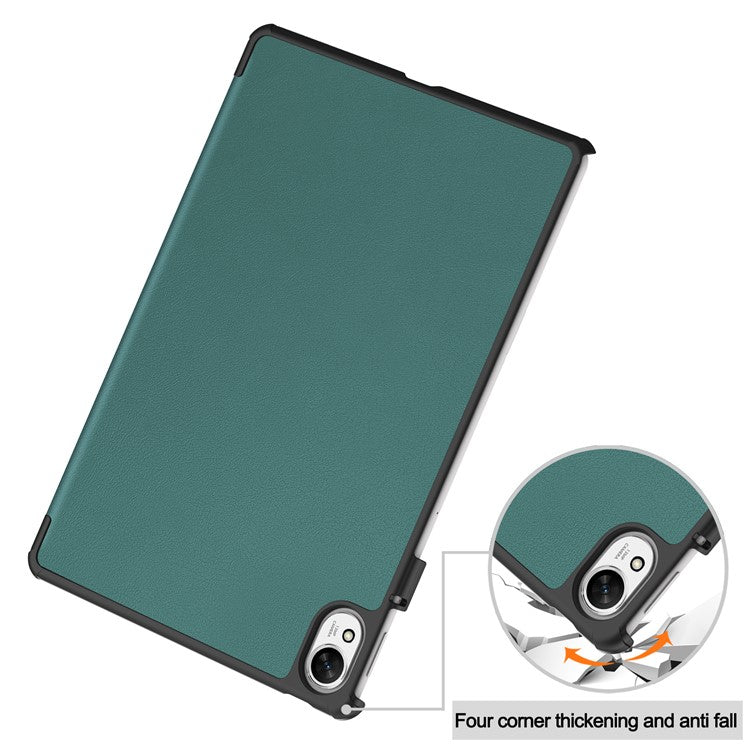For Huawei MatePad 11.5 S Case Auto Wake / Sleep Tri-Fold Stand Leather Tablet Cover - Blackish Green