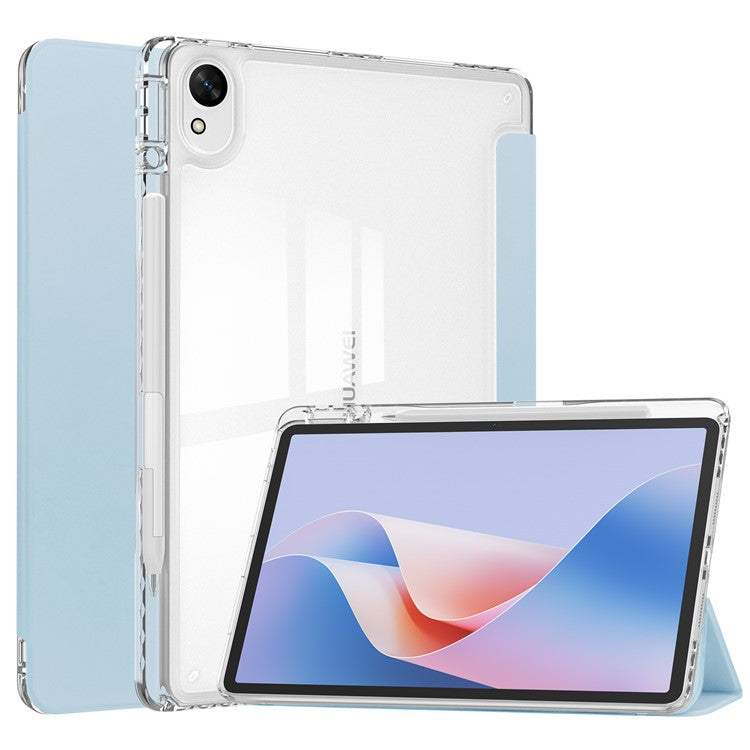 For Huawei MatePad 11.5 S Case Clear Acrylic Leather Tablet Cover Support Auto Sleep / Wake - Baby Blue