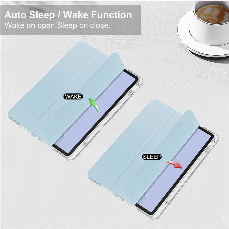 For Huawei MatePad 11.5 S Case Clear Acrylic Leather Tablet Cover Support Auto Sleep / Wake - Baby Blue
