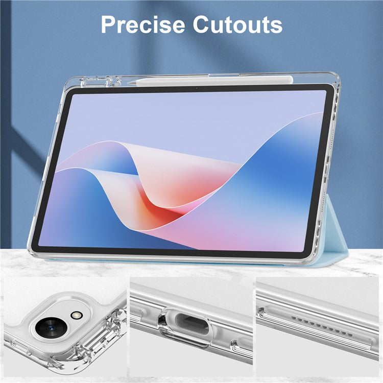 For Huawei MatePad 11.5 S Case Clear Acrylic Leather Tablet Cover Support Auto Sleep / Wake - Baby Blue
