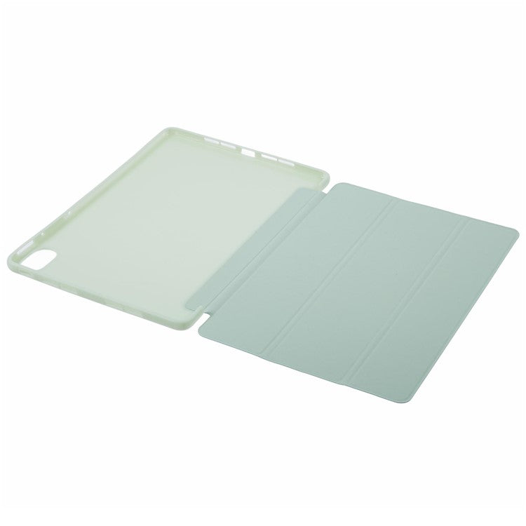For Huawei MatePad 11.5 S Case Tri-fold Stand Leather Tablet Cover Honeycomb Texture - Light Green