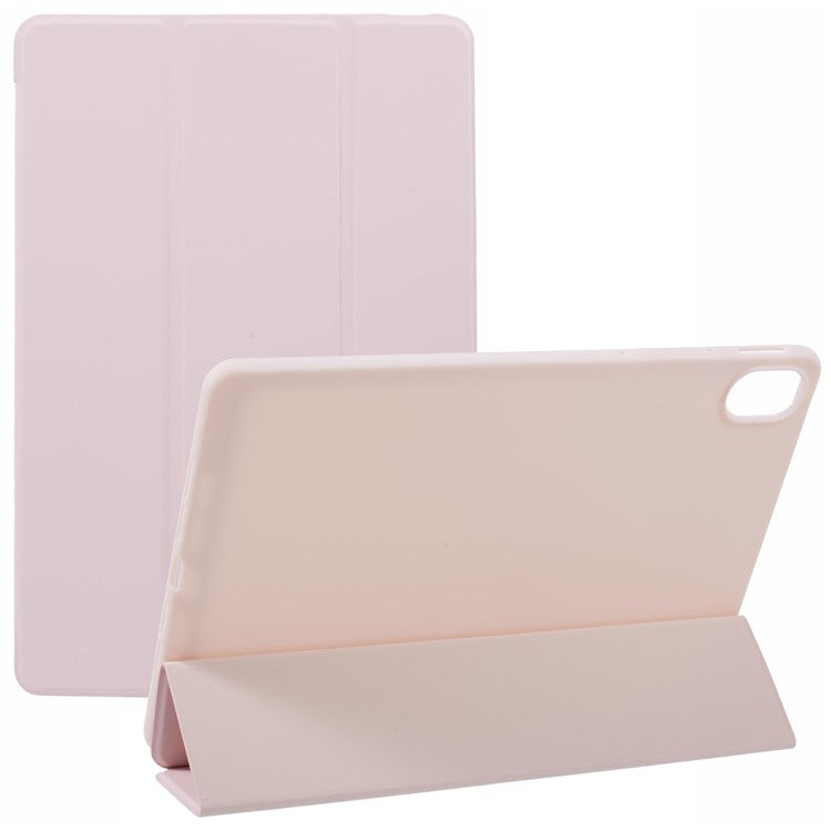 For Huawei MatePad 11.5 S Case Tri-fold Stand Leather Tablet Cover Honeycomb Texture - Pink