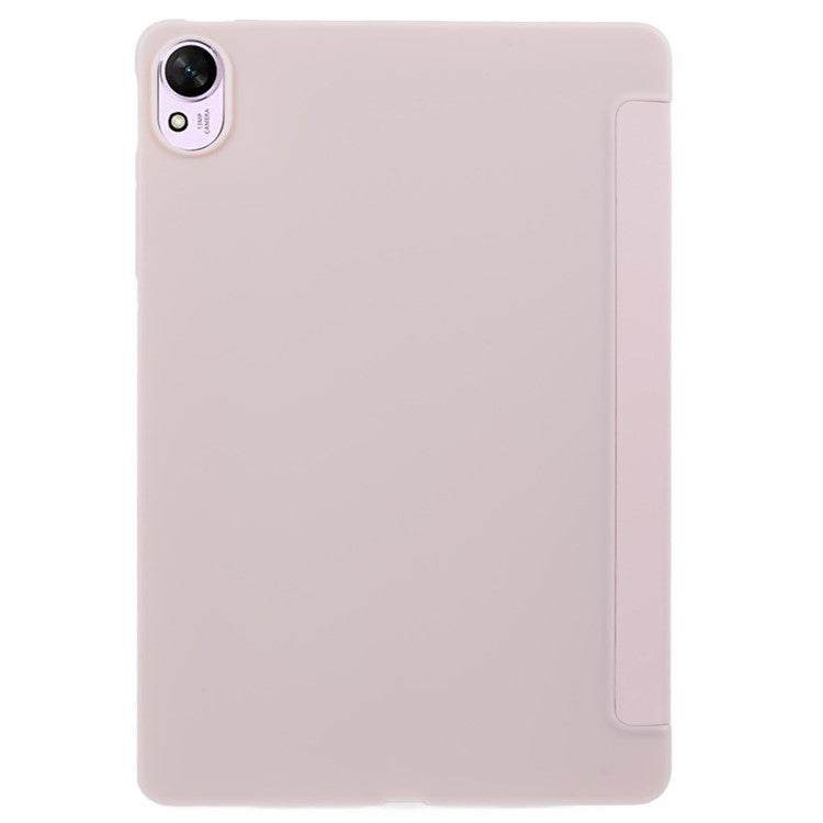 For Huawei MatePad 11.5 S Case Tri-fold Stand Leather Tablet Cover Honeycomb Texture - Pink
