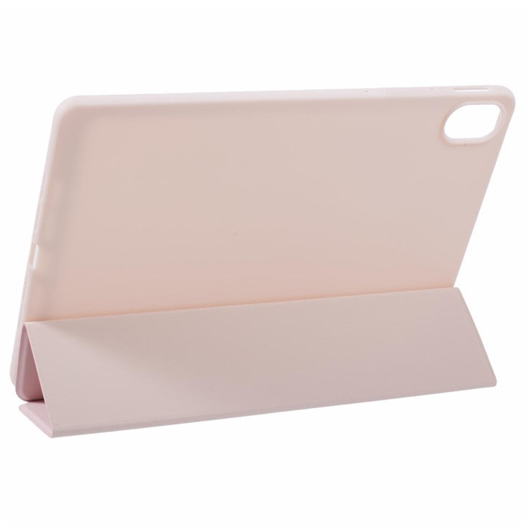 For Huawei MatePad 11.5 S Case Tri-fold Stand Leather Tablet Cover Honeycomb Texture - Pink
