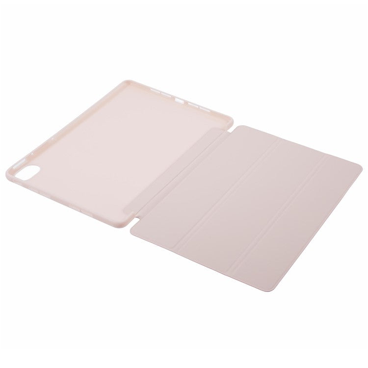 For Huawei MatePad 11.5 S Case Tri-fold Stand Leather Tablet Cover Honeycomb Texture - Pink