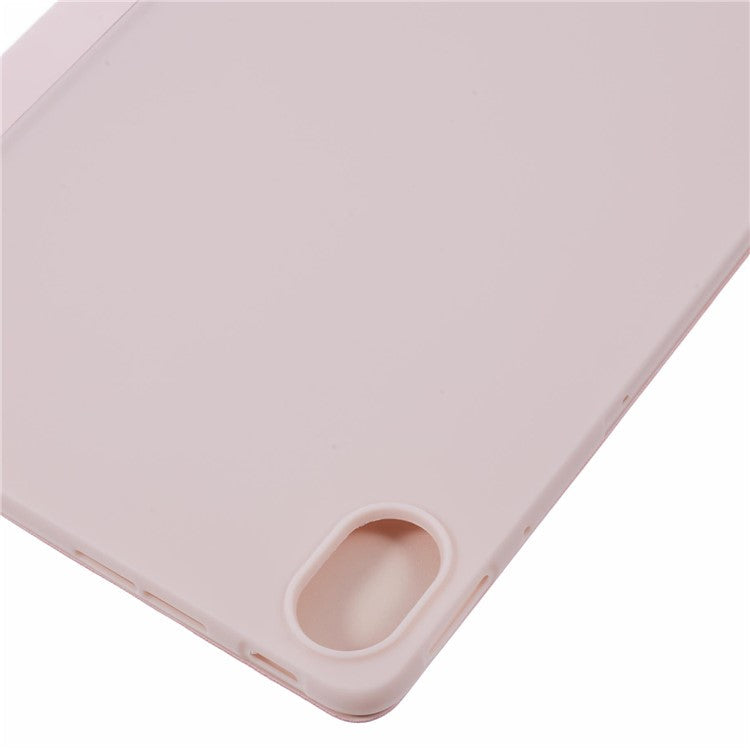 For Huawei MatePad 11.5 S Case Tri-fold Stand Leather Tablet Cover Honeycomb Texture - Pink