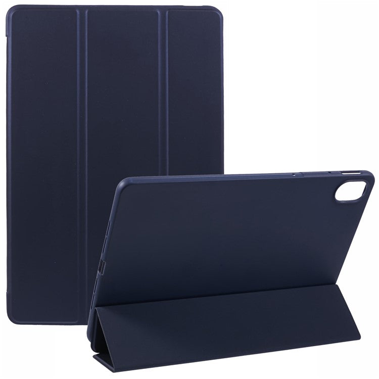 For Huawei MatePad 11.5 S Case Tri-fold Stand Leather Tablet Cover Honeycomb Texture - Dark Blue