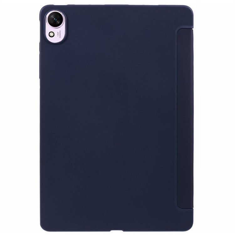 For Huawei MatePad 11.5 S Case Tri-fold Stand Leather Tablet Cover Honeycomb Texture - Dark Blue