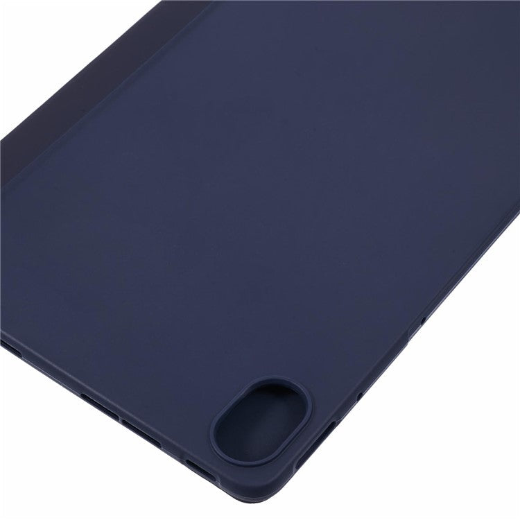 For Huawei MatePad 11.5 S Case Tri-fold Stand Leather Tablet Cover Honeycomb Texture - Dark Blue