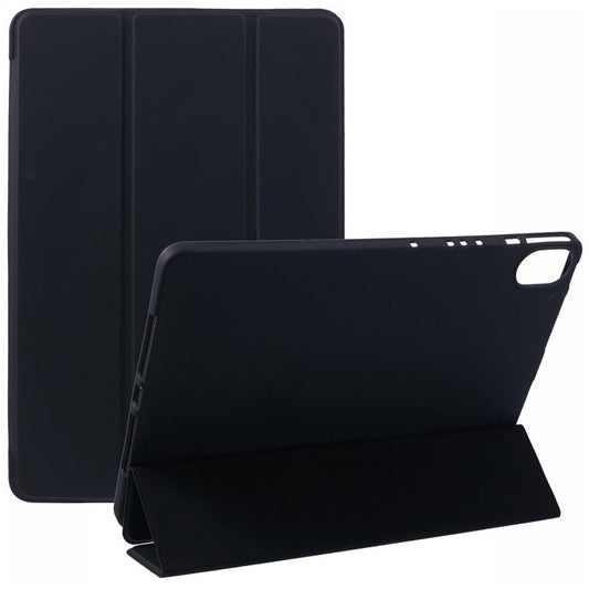 For Huawei MatePad 11.5 S Case Tri-fold Stand  Leather Tablet Cover Honeycomb Texture - Black