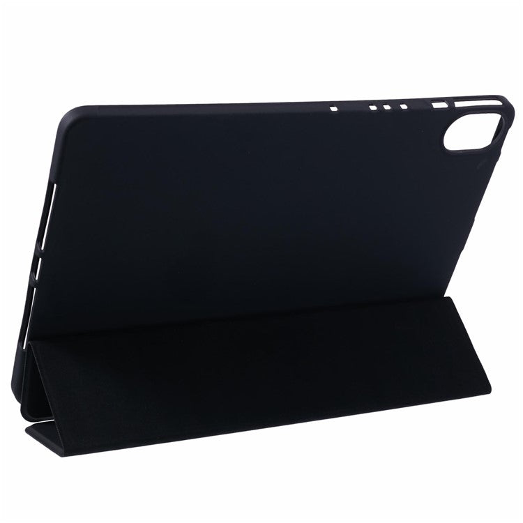 For Huawei MatePad 11.5 S Case Tri-fold Stand  Leather Tablet Cover Honeycomb Texture - Black
