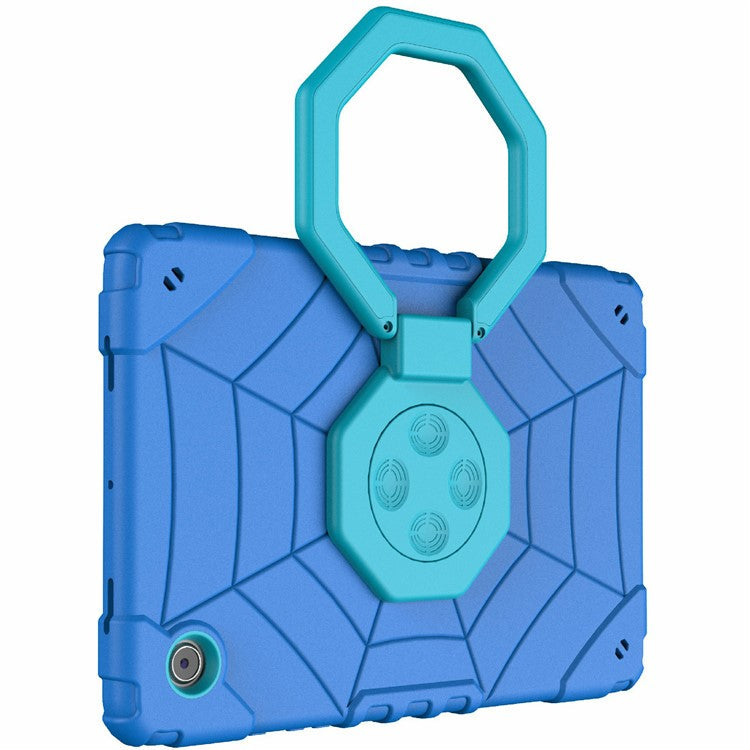 For Samsung Galaxy Tab A8 10.5 (2021) / (2022) Case Kickstand Spider Style PC+TPU Rugged Protective Cover - Blue+Blue