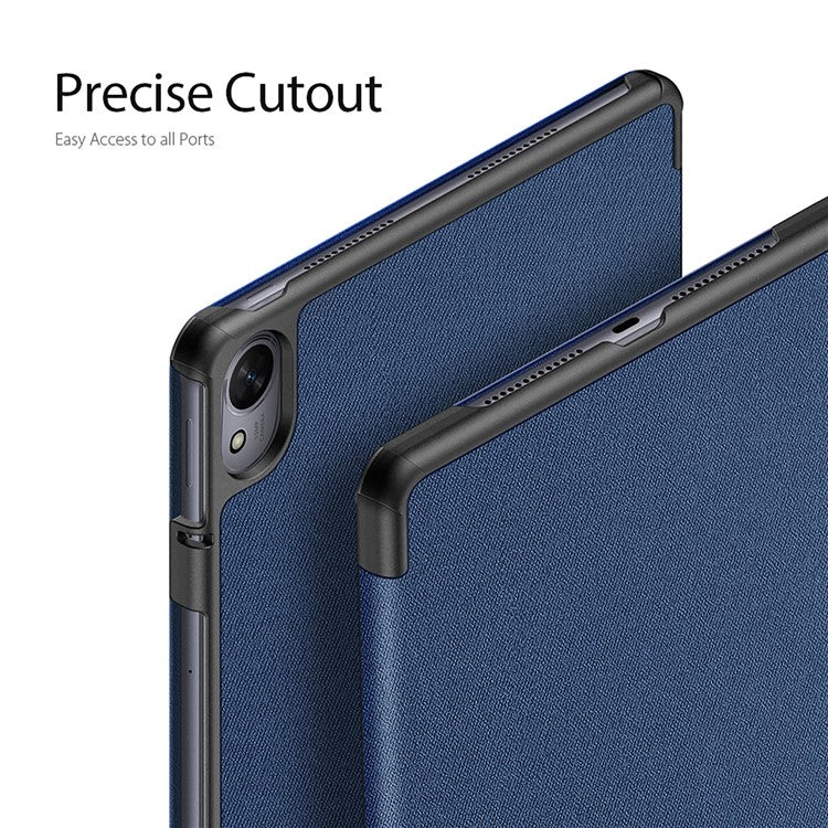 DUX DUCIS Domo Series for Huawei MatePad 11.5 S Tablet Case Tri-Fold Stand Leather Shell - Blue