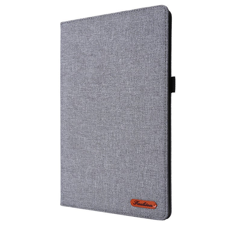 For Huawei MatePad SE 11 Leather Case Card Holder Cloth Texture Tablet Stand Cover - Grey