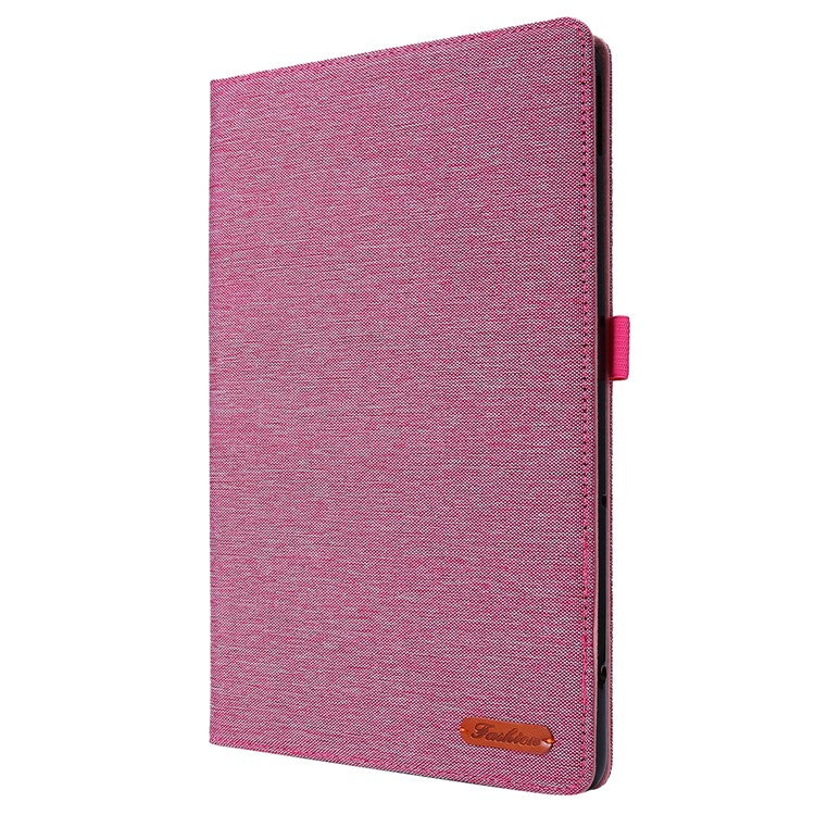 For Huawei MatePad SE 11 Leather Case Card Holder Cloth Texture Tablet Stand Cover - Pink